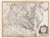 1755 Vaugondy Map of the Chesapeake Bay, Virginia, Maryland, and Delaware