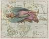 1690 Hevelius Celestial Chart or Star Map of the Virgo Constellation