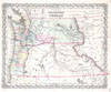 1853 Colton Map of Washington and Oregon ( w/ Montana, Idaho )