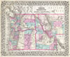 1877 Mitchell Map of Oregon, Washington, Idaho and Montana