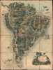 1844 Wallis Game Map of South America: Wanderers in the Wilderness