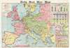 1914 Philip Map of Europe at the Outbreak of World War I