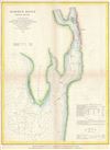 1866 U. S. Coast Survey Map or Chart of the Warren River, Rhode Island