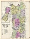 1912 Century Map of Washington County, New York