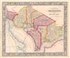 1860 Mitchell City Plan or Map of Washington, D.C.