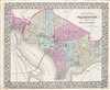 1867 Mitchell Plan or Map of Washington D. C.