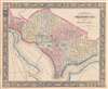 1864 Mitchell Plan or Map of Washington D. C.