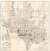 1891 Norris Peters Map of Washington D.C. showing Electrical Conduits