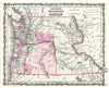1863 Johnson Map of Washington and Oregon