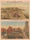 1934 Varin Birds-Eye View of Lake Shore Drive in 1889 and 1934