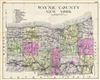 1912 Century Map of Wayne County, New York