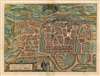 1582 Braun and Hogenberg View / Map of Weimar, Germany