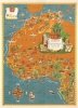 1956 Lucien Boucher Art Deco Pictorial Map of West Africa