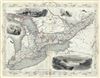 1850 Tallis Map of West Canada or Ontario ( includes Great Lakes )