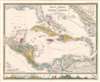 1861 Berghaus Map of the West Indies and Central America