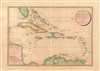 1796 Faden and Delarochette Map of the West Indies