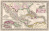 1866 Mitchell Map of Mexico and the West Indies