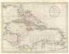 1811 Russell Map of the West Indies