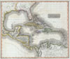 1814 Thomson Map of the West Indies & Central America