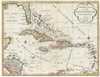 1769 Tirion Map of the West Indies