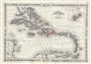 1866 Johnson Map of the West Indies and Caribbean