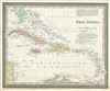 1854 Mitchell Map of the West Indies (Cuba, Hispaniola, Porto Rico)