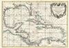 1762 Zannoni Map of Central America and the West Indies ( Caribbean )