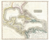 1814 Thomson Map of the West Indies and Central America