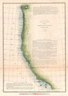 1855 U.S.C.S. Map of the Western Coast of the United States