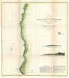 1851 U.S. Coast Survey Map or Chart of the Coast of California and Oregon