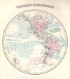 1858 Colton's Map of the Western Hemisphere