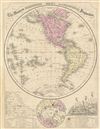 1866 Mitchell Map of the Western Hemisphere