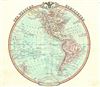 1852 Cruchley Map of the Western Hemisphere