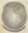 1879 Warren Map of the Western Hemisphere