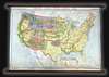 1940 Denoyer-Geppert Wall Map of Statehood in the Western U.S.