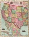 Watson's New Map of the Western States Territories, Mexico and Central America. - Main View Thumbnail