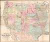 1867 Keeler Map of the Western United States w/ Reservations in mansuscript