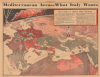 1940 Eddy Pictorial Map of Europe During World War II
