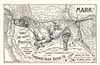 1906 Northern Pacific Railway 'Pointer' Dog Map of the Western United States