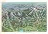 1960 Brusseau Bird's-Eye View Map of the White Mountains, New Hampshire.