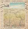 1887 Boston and Maine Railroad Bird's Eye View of the White Mountains