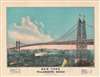 1916 Koehler Chromolithograph View of the Williamsburg Bridge, New York City