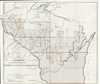 1852 Sargent Public Survey Map of Wisconsin