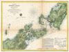 1857 U.S. Coast Survey Map of Woods Hole, Massachusetts