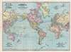 1892 Rand McNally Map of the World w/Pork Advertising