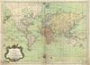 1778 Bellin Nautical Chart or Map of the World
