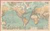1882 Berghaus Wall Map of the World