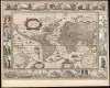 1630 / 1643 Blaeu Carte-a-figure Map of the World