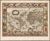 1631 Willem Blaeu Carte-a-figures Map of the World