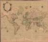 1801 Bowles and Carver 'Four Sheet' Wall Map of the World